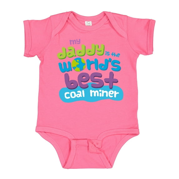 Inktastic Worlds Best Coal Miner Daddy Boys or Girls Baby Bodysuit