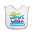 thumbnail image 1 of Inktastic Worlds Best Crane Operator Daddy Boys or Girls Baby Bib, 1 of 4