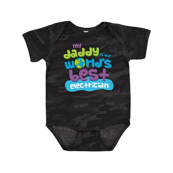 Inktastic Worlds Best Electrician Daddy Boys or Girls Baby Bodysuit