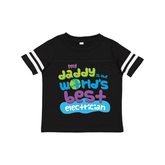 Inktastic Worlds Best Electrician Daddy Boys or Girls Toddler T-Shirt