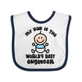 thumbnail image 1 of Inktastic Worlds Best Engineer Dad Boys Baby Bib, 1 of 4
