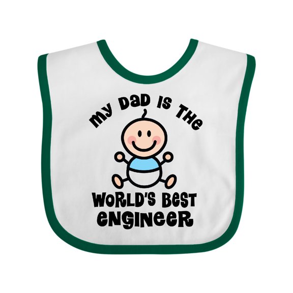 Inktastic Worlds Best Engineer Dad Boys Baby Bib