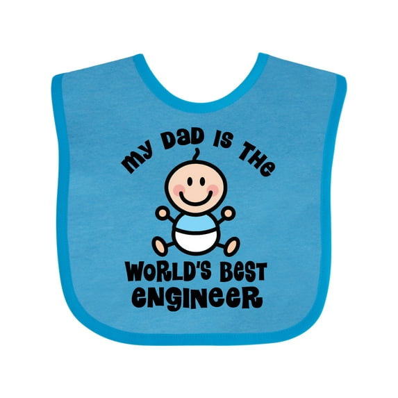Inktastic Worlds Best Engineer Dad Boys Baby Bib