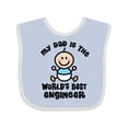 thumbnail image 1 of Inktastic Worlds Best Engineer Dad Boys Baby Bib, 1 of 4