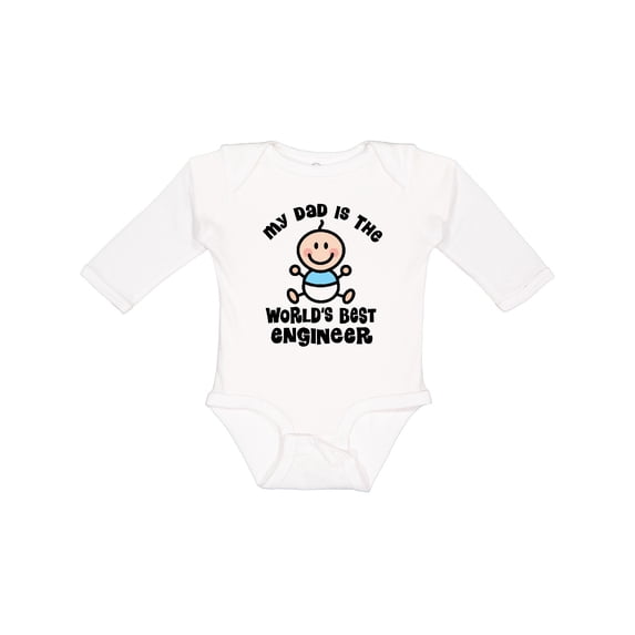 Inktastic Worlds Best Engineer Dad Boys Long Sleeve Baby Bodysuit