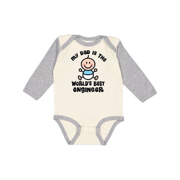 Inktastic Worlds Best Engineer Dad Boys Long Sleeve Baby Bodysuit
