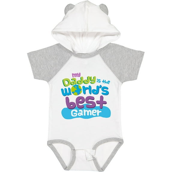 Inktastic Worlds Best Gamer Daddy Boys or Girls Baby Bodysuit