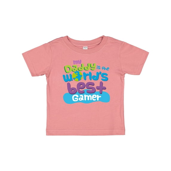 Inktastic Worlds Best Gamer Daddy Boys or Girls Baby T-Shirt