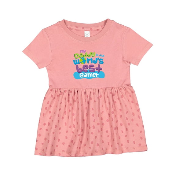 Inktastic Worlds Best Gamer Daddy Girls Baby Dress