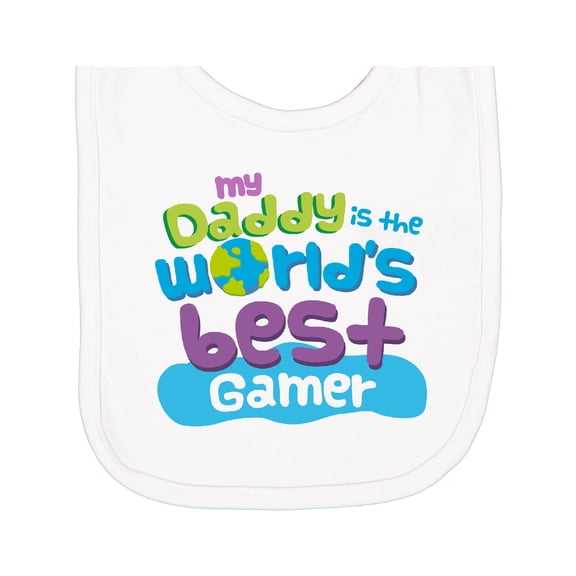 Inktastic Worlds Best Gamer Daddy Newborn Bib
