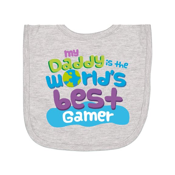 Inktastic Worlds Best Gamer Daddy Newborn Bib