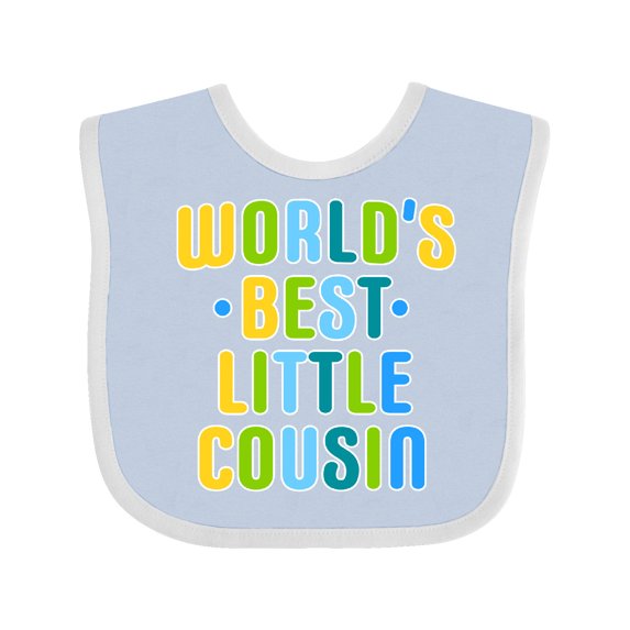 Inktastic Worlds Best Little Cousin Boys Baby Bib