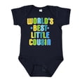 thumbnail image 1 of Inktastic Worlds Best Little Cousin Boys Baby Bodysuit, 1 of 5