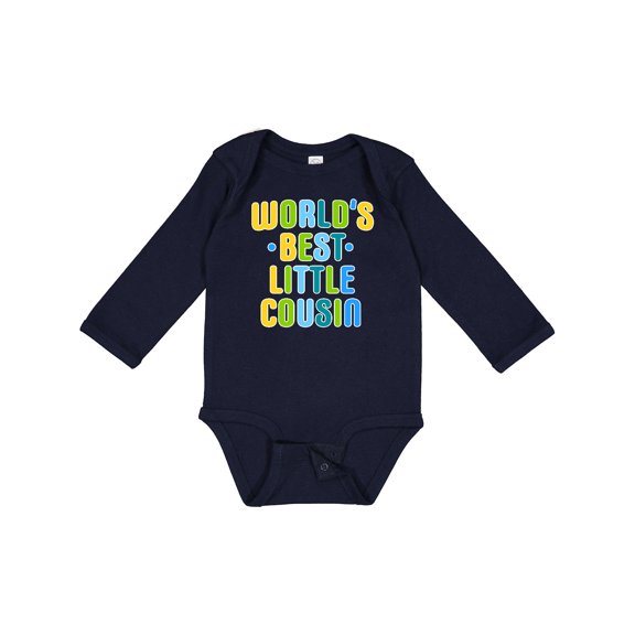 Inktastic Worlds Best Little Cousin Boys Long Sleeve Baby Bodysuit