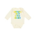 thumbnail image 1 of Inktastic Worlds Best Little Cousin Boys Long Sleeve Baby Bodysuit, 1 of 5