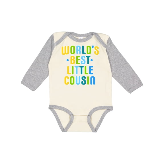 Inktastic Worlds Best Little Cousin Boys Long Sleeve Baby Bodysuit