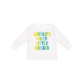 thumbnail image 1 of Inktastic Worlds Best Little Cousin Boys Long Sleeve Toddler T-Shirt, 1 of 5