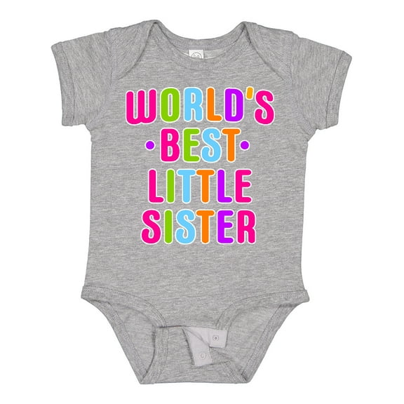 Inktastic Worlds Best Little Sister Girls Baby Bodysuit