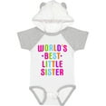 thumbnail image 1 of Inktastic Worlds Best Little Sister Girls Baby Bodysuit, 1 of 5