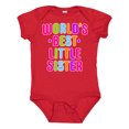 thumbnail image 1 of Inktastic Worlds Best Little Sister Girls Baby Bodysuit, 1 of 5
