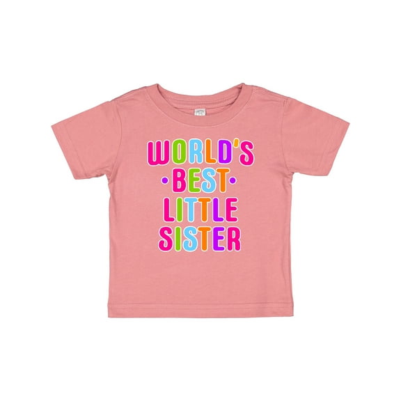 Inktastic Worlds Best Little Sister Girls Baby T-Shirt