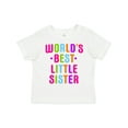 thumbnail image 1 of Inktastic Worlds Best Little Sister Girls Toddler T-Shirt, 1 of 5