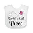 thumbnail image 1 of Inktastic Worlds Best Niece Girls Baby Bib, 1 of 4