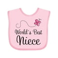 thumbnail image 1 of Inktastic Worlds Best Niece Girls Baby Bib, 1 of 4