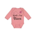 thumbnail image 1 of Inktastic Worlds Best Niece Girls Long Sleeve Baby Bodysuit, 1 of 5