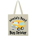 thumbnail image 1 of Inktastic Worlds Best School Bus Driver Tote Bag, 1 of 5