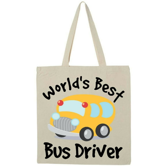 Inktastic Worlds Best School Bus Driver Tote Bag