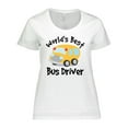 thumbnail image 1 of Inktastic Worlds Best School Bus Driver Women's Plus Size T-Shirt, 1 of 5