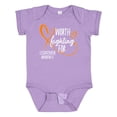 thumbnail image 1 of Inktastic Worth Fighting for Leukemia Awareness Orange Heart Boys or Girls Baby Bodysuit, 1 of 5