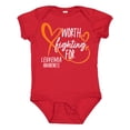 thumbnail image 1 of Inktastic Worth Fighting for Leukemia Awareness Orange Heart Boys or Girls Baby Bodysuit, 1 of 5