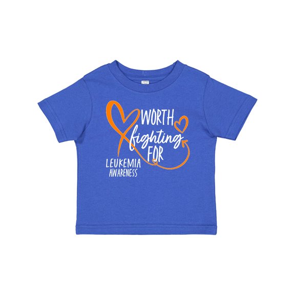 Inktastic Worth Fighting for Leukemia Awareness Orange Heart Boys or Girls Baby T-Shirt