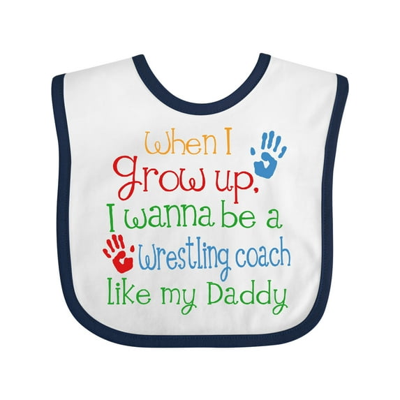 Inktastic Wrestling Coach Like Daddy Boys or Girls Baby Bib