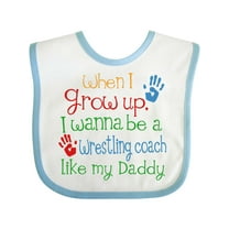 Inktastic Wrestling Coach Like Daddy Boys or Girls Baby Bib