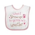 thumbnail image 1 of Inktastic Wrestling Future Wrestler Girls Boys or Girls Baby Bib, 1 of 4