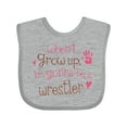 thumbnail image 1 of Inktastic Wrestling Future Wrestler Girls Boys or Girls Baby Bib, 1 of 4