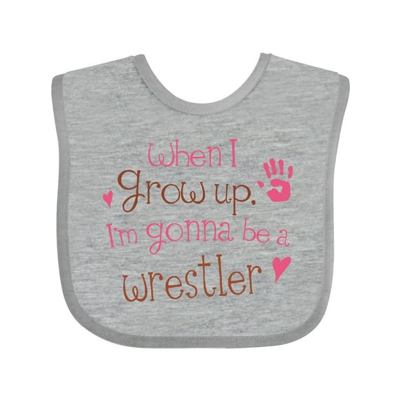 Inktastic Wrestling Future Wrestler Girls Boys or Girls Baby Bib
