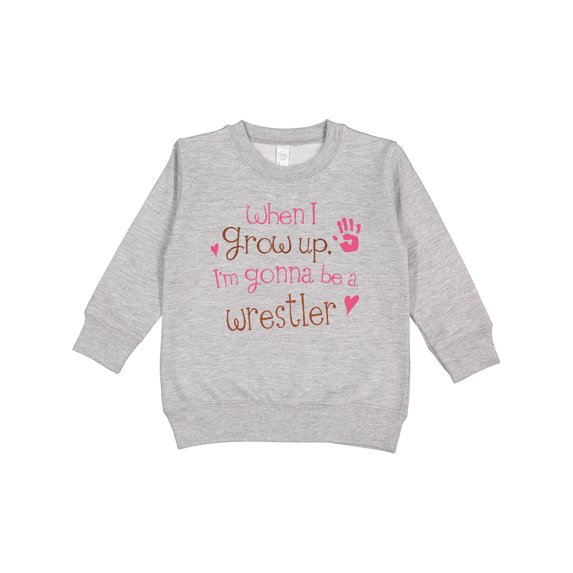 Inktastic Wrestling Future Wrestler Girls Toddler Sweatshirt