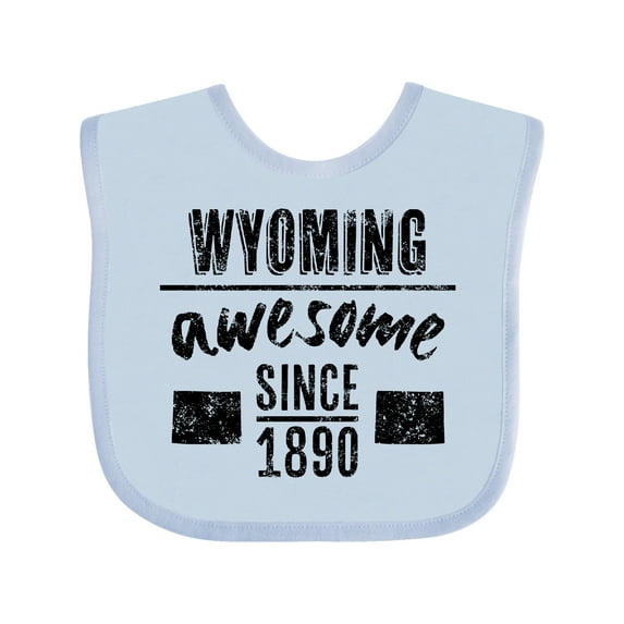 Inktastic Wyoming Awesome Since 1890 Boys or Girls Baby Bib