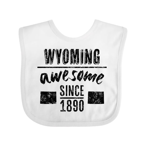 Inktastic Wyoming Awesome Since 1890 Boys or Girls Baby Bib