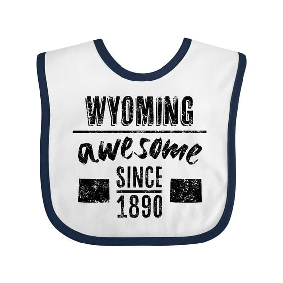 Inktastic Wyoming Awesome Since 1890 Boys or Girls Baby Bib