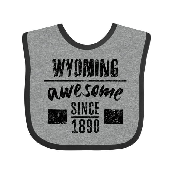 Inktastic Wyoming Awesome Since 1890 Boys or Girls Baby Bib