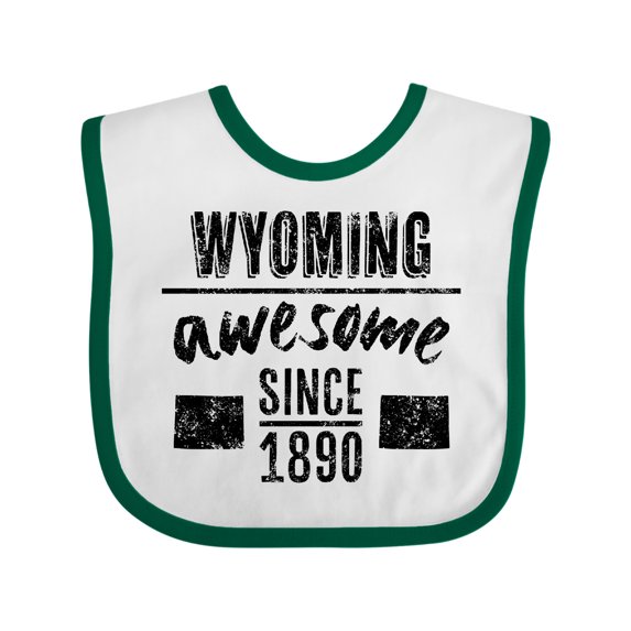 Inktastic Wyoming Awesome Since 1890 Boys or Girls Baby Bib