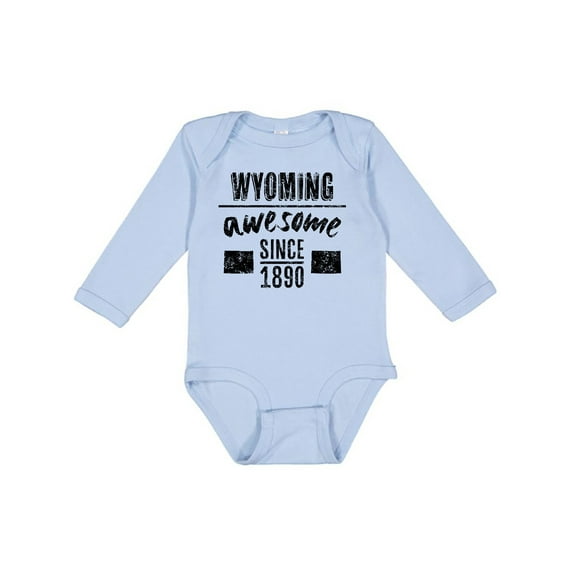 Inktastic Wyoming Awesome Since 1890 Boys or Girls Long Sleeve Baby Bodysuit