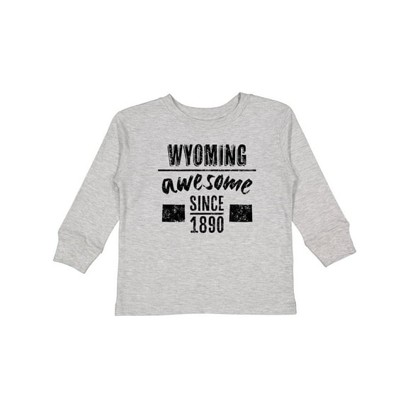 Inktastic Wyoming Awesome Since 1890 Boys or Girls Long Sleeve Toddler T-Shirt