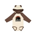 thumbnail image 1 of Inktastic Wyoming Buffalo Retro Sunset Boys or Girls Long Sleeve Baby Bodysuit, 1 of 5