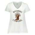 thumbnail image 1 of Inktastic Wyoming Cowgirl Western Rodeo Women's Plus Size V-Neck T-Shirt, 1 of 5